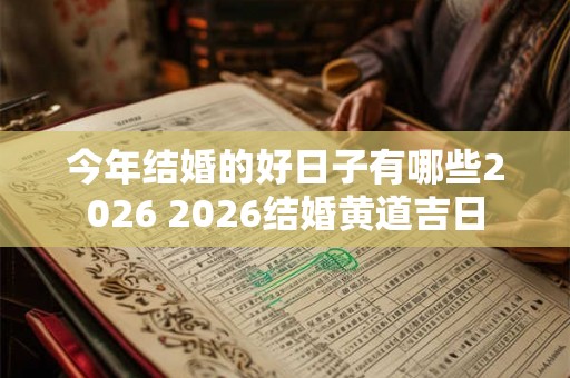 今年结婚的好日子有哪些2026 2026结婚黄道吉日