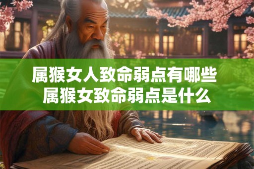 属猴女人致命弱点有哪些 属猴女致命弱点是什么 属猴女人致命弱点有哪些 属猴女致命弱点是什么