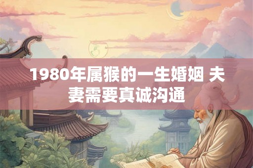1980年属猴的一生婚姻 夫妻需要真诚沟通