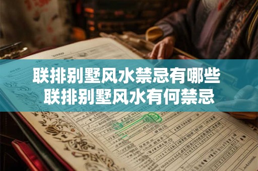 联排别墅风水禁忌有哪些 联排别墅风水有何禁忌
