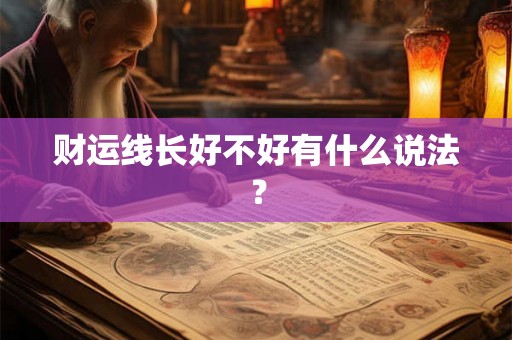 财运线长好不好有什么说法？