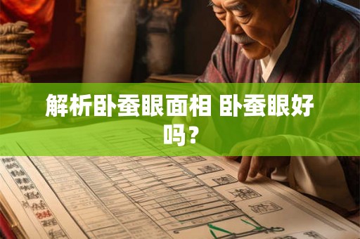 解析卧蚕眼面相 卧蚕眼好吗？