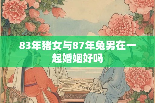 83年猪女与87年兔男在一起婚姻好吗