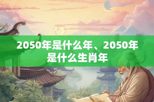 2050年是什么年、2050年是什么生肖年