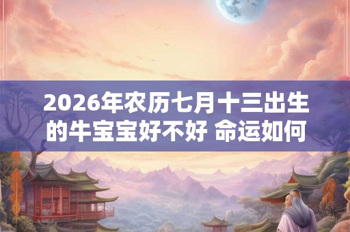 2026年农历七月十三出生的牛宝宝好不好 命运如何