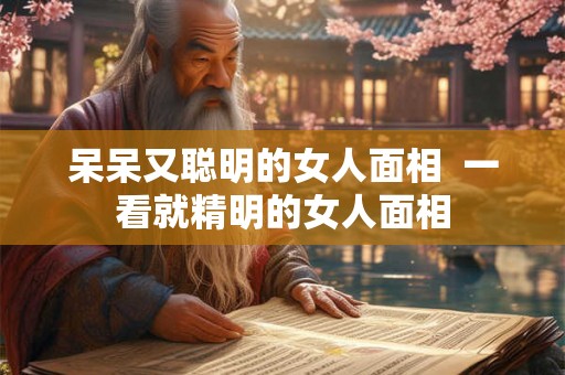 呆呆又聪明的女人面相  一看就精明的女人面相