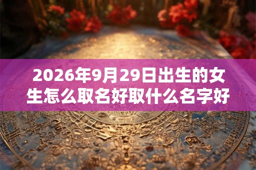 2026年9月29日出生的女生怎么取名好取什么名字好
