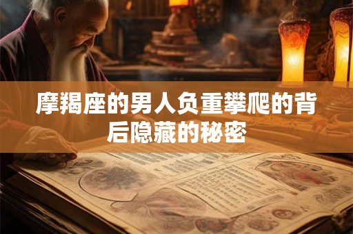 摩羯座的男人负重攀爬的背后隐藏的秘密