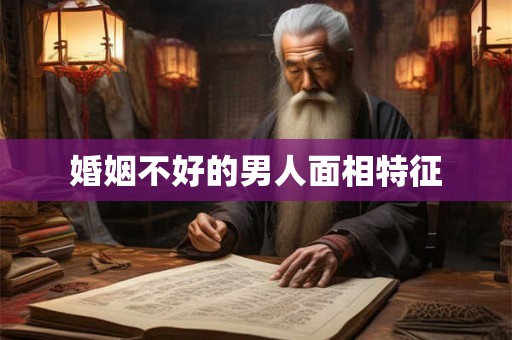 婚姻不好的男人面相特征