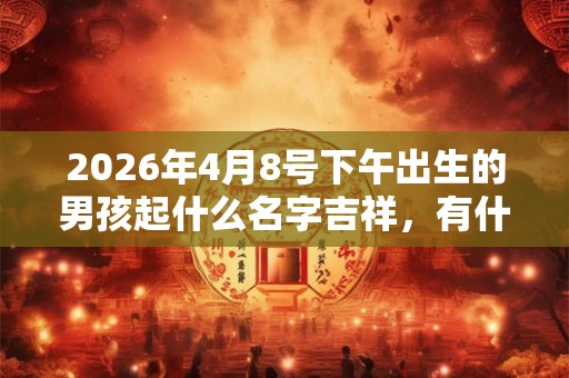2026年4月8号下午出生的男孩起什么名字吉祥，有什么名字推荐？