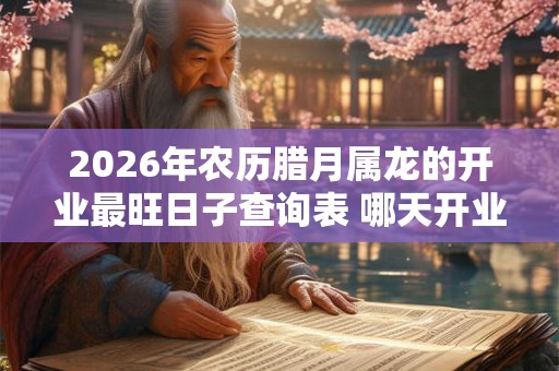 2026年农历腊月属龙的开业最旺日子查询表 哪天开业最顺利