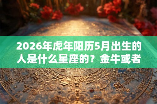 2026年虎年阳历5月出生的人是什么星座的？金牛或者双子