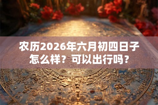 农历2026年六月初四日子怎么样？可以出行吗？