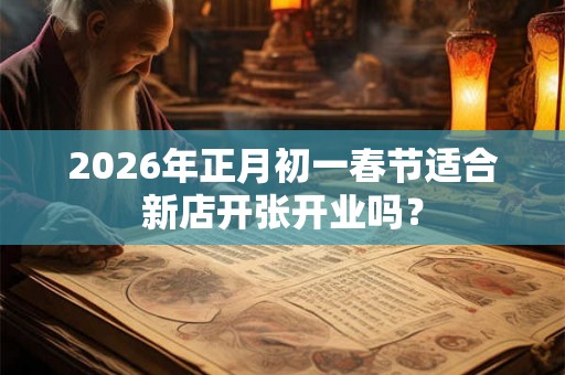 2026年正月初一春节适合新店开张开业吗? 2026年正月初一春节适合新店开张开业吗?