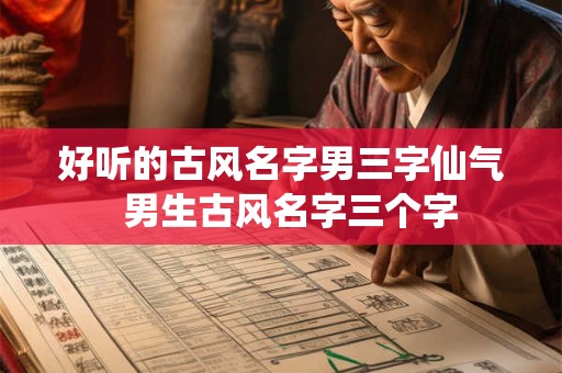 好听的古风名字男三字仙气 男生古风名字三个字 好听的古风名字男三字仙气 男生古风名字三个字