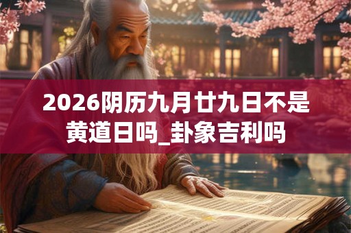 2026阴历九月廿九日不是黄道日吗_卦象吉利吗