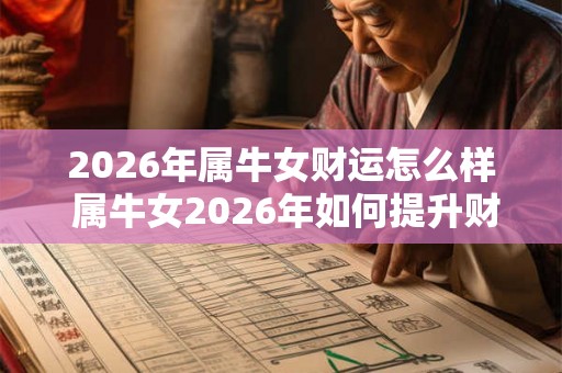 2026年属牛女财运怎么样 属牛女2026年如何提升财运