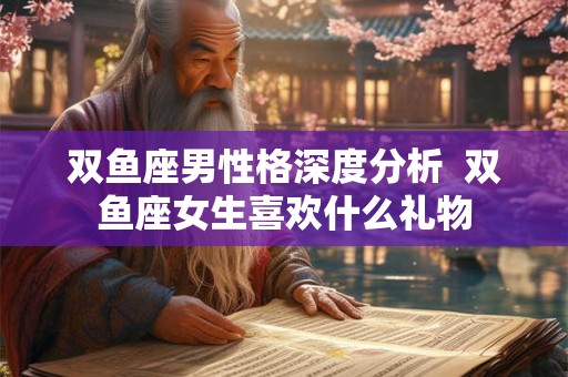 双鱼座男性格深度分析  双鱼座女生喜欢什么礼物