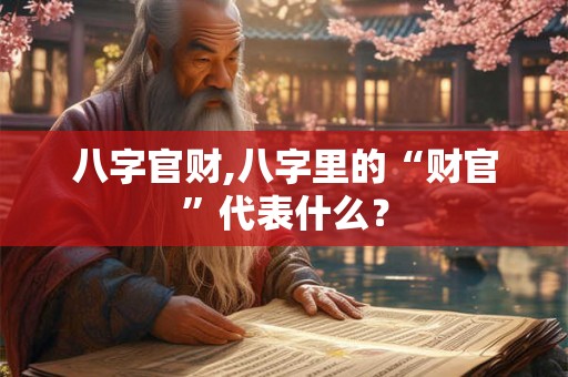八字官财,八字里的“财官”代表什么？