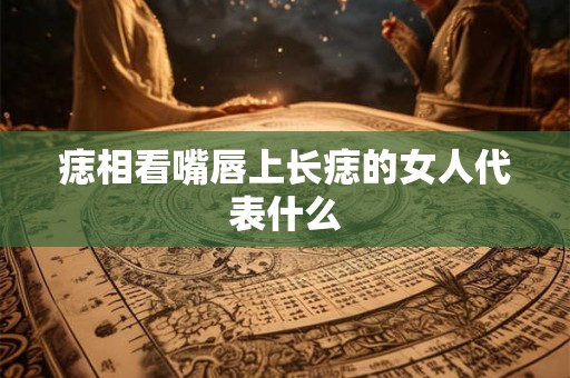 痣相看嘴唇上长痣的女人代表什么