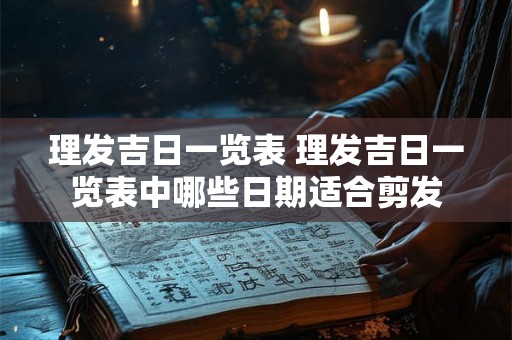 理发吉日一览表 理发吉日一览表中哪些日期适合剪发