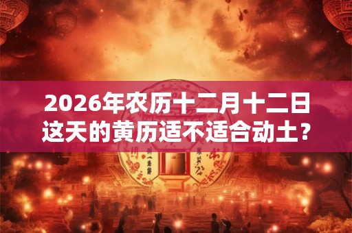 2026年农历十二月十二日这天的黄历适不适合动土？