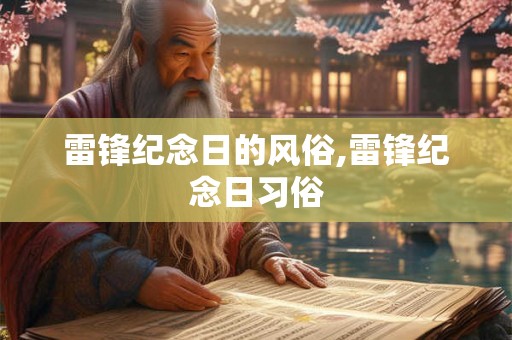 雷锋纪念日的风俗,雷锋纪念日习俗