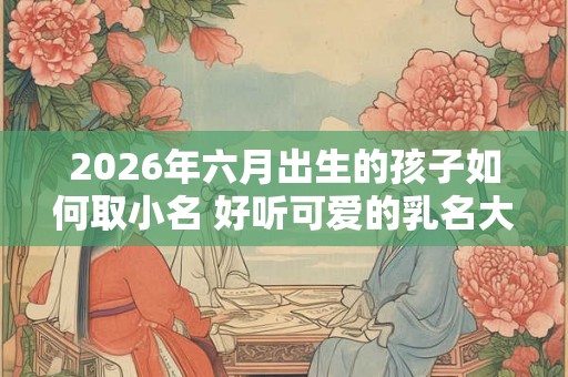 2026年六月出生的孩子如何取小名 好听可爱的乳名大全 2026年六月出生的孩子如何取小名 好听可爱的乳名大全