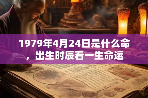 1979年4月24日是什么命，出生时辰看一生命运
