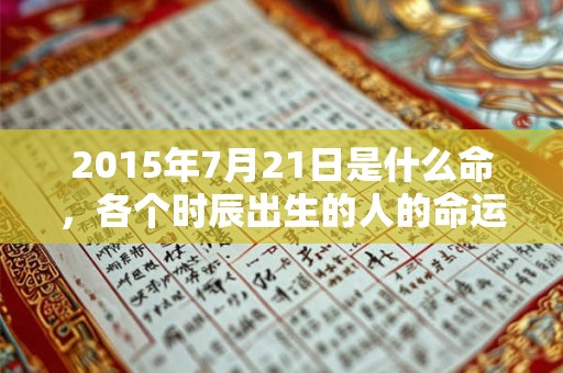 2015年7月21日是什么命，各个时辰出生的人的命运