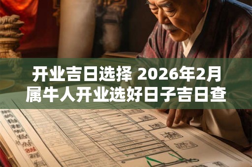 开业吉日选择 2026年2月属牛人开业选好日子吉日查询