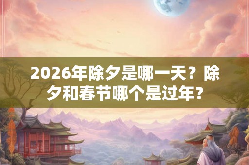2026年除夕是哪一天？除夕和春节哪个是过年？