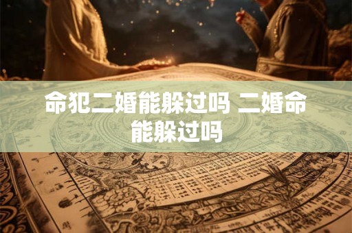 命犯二婚能躲过吗 二婚命能躲过吗 命犯二婚能躲过吗 二婚命能躲过吗