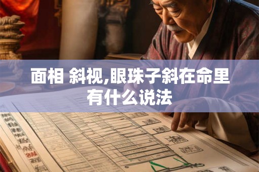 面相 斜视,眼珠子斜在命里有什么说法