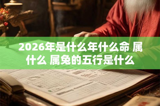 2026年是什么年什么命 属什么 属兔的五行是什么 2026年是什么年什么命 属什么 属兔的五行是什么