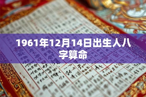 1961年12月14日出生人八字算命