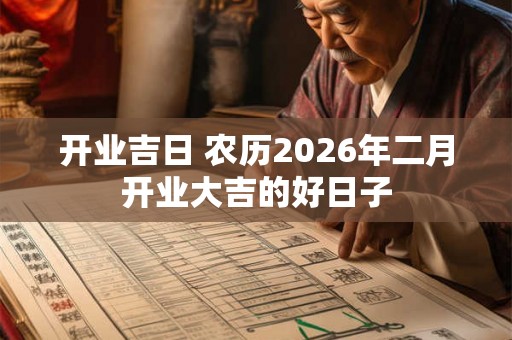开业吉日 农历2026年二月开业大吉的好日子