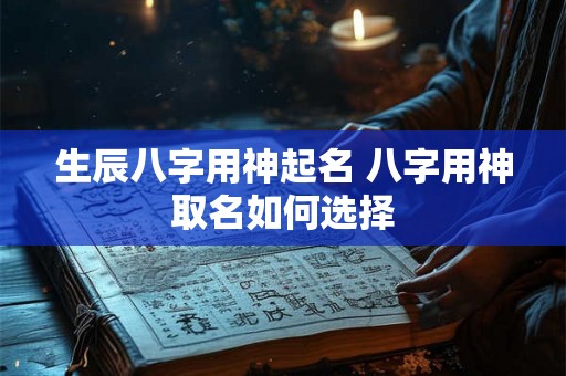 生辰八字用神起名 八字用神取名如何选择