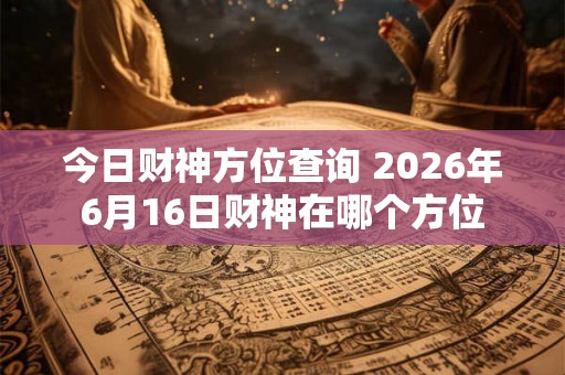今日财神方位查询 2026年6月16日财神在哪个方位