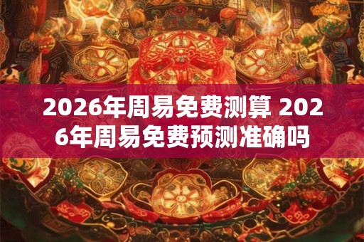 2026年周易免费测算 2026年周易免费预测准确吗