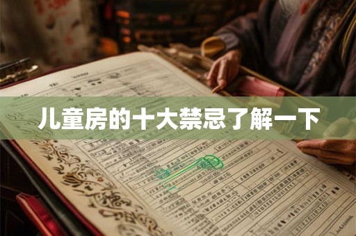 儿童房的十大禁忌了解一下