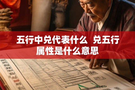 五行中兑代表什么  兑五行属性是什么意思