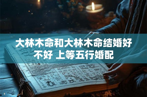 大林木命和大林木命结婚好不好 上等五行婚配