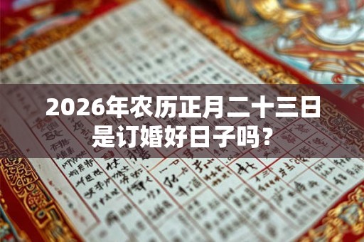 2026年农历正月二十三日是订婚好日子吗？