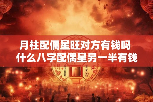 月柱配偶星旺对方有钱吗 什么八字配偶星另一半有钱