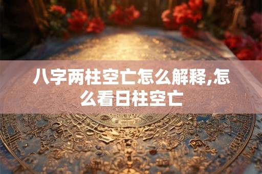 八字两柱空亡怎么解释,怎么看日柱空亡