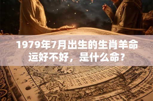 1979年7月出生的生肖羊命运好不好，是什么命？