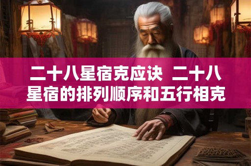 二十八星宿克应诀 二十八星宿的排列顺序和五行相克 二十八星宿克应诀 二十八星宿的排列顺序和五行相克