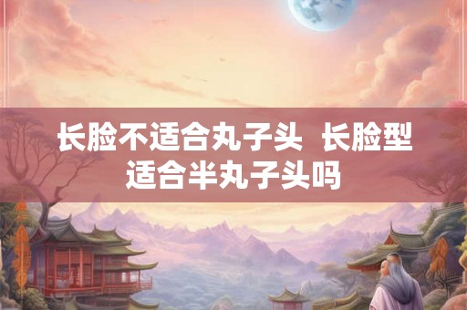 长脸不适合丸子头  长脸型适合半丸子头吗