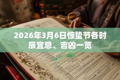 2026年3月6日惊蛰节各时辰宜忌、吉凶一览